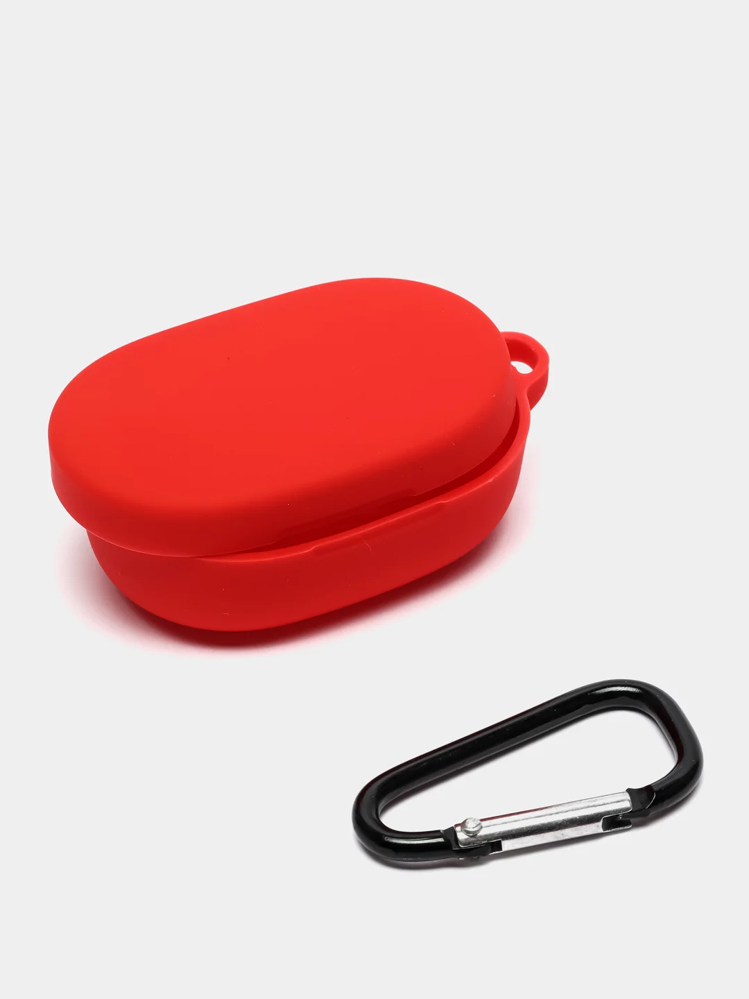 Красный чехол с карабином для Xiaomi Redmi Airdots / Airdots S / Airdots 2 аирдотс наушников