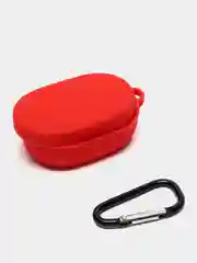 Красный чехол с карабином для Xiaomi Redmi Airdots / Airdots S / Airdots 2 аирдотс наушников