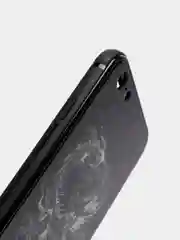 Синий светящийся чехол со стеклянным покрытием для Iphone