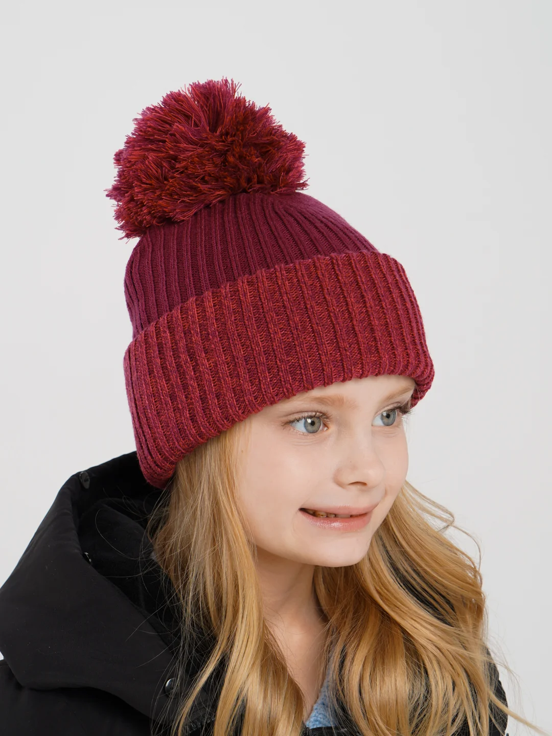 Шапка для девочек Adidas FAT BRIM BEANIE   POWBER/POWPNK