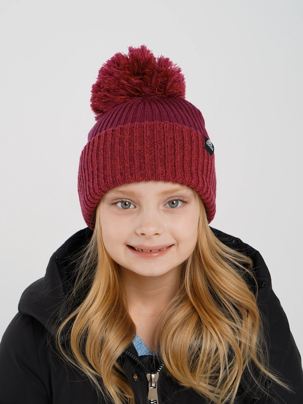 Шапка для девочек Adidas FAT BRIM BEANIE   POWBER/POWPNK