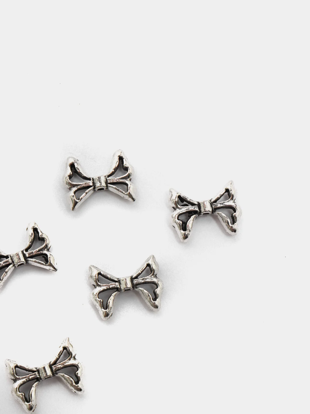 Серебряный бусины. Бусины металл. Разделители. 5 шт