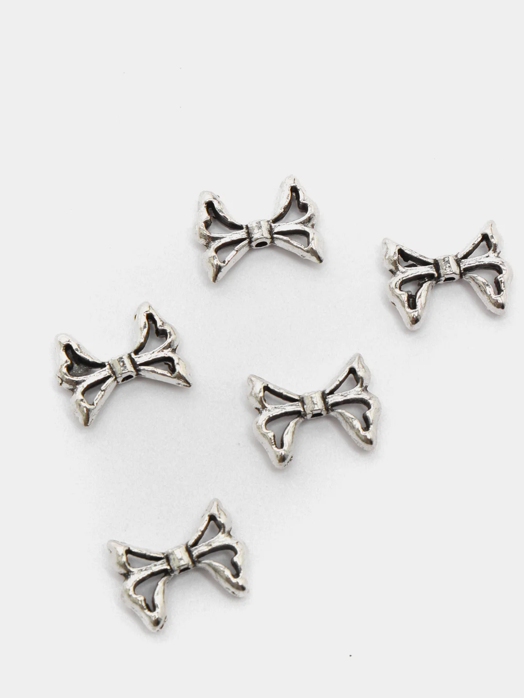 Серебряный бусины. Бусины металл. Разделители. 5 шт