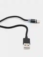 Черный магнитный кабель microUSB, type-C, Lightning