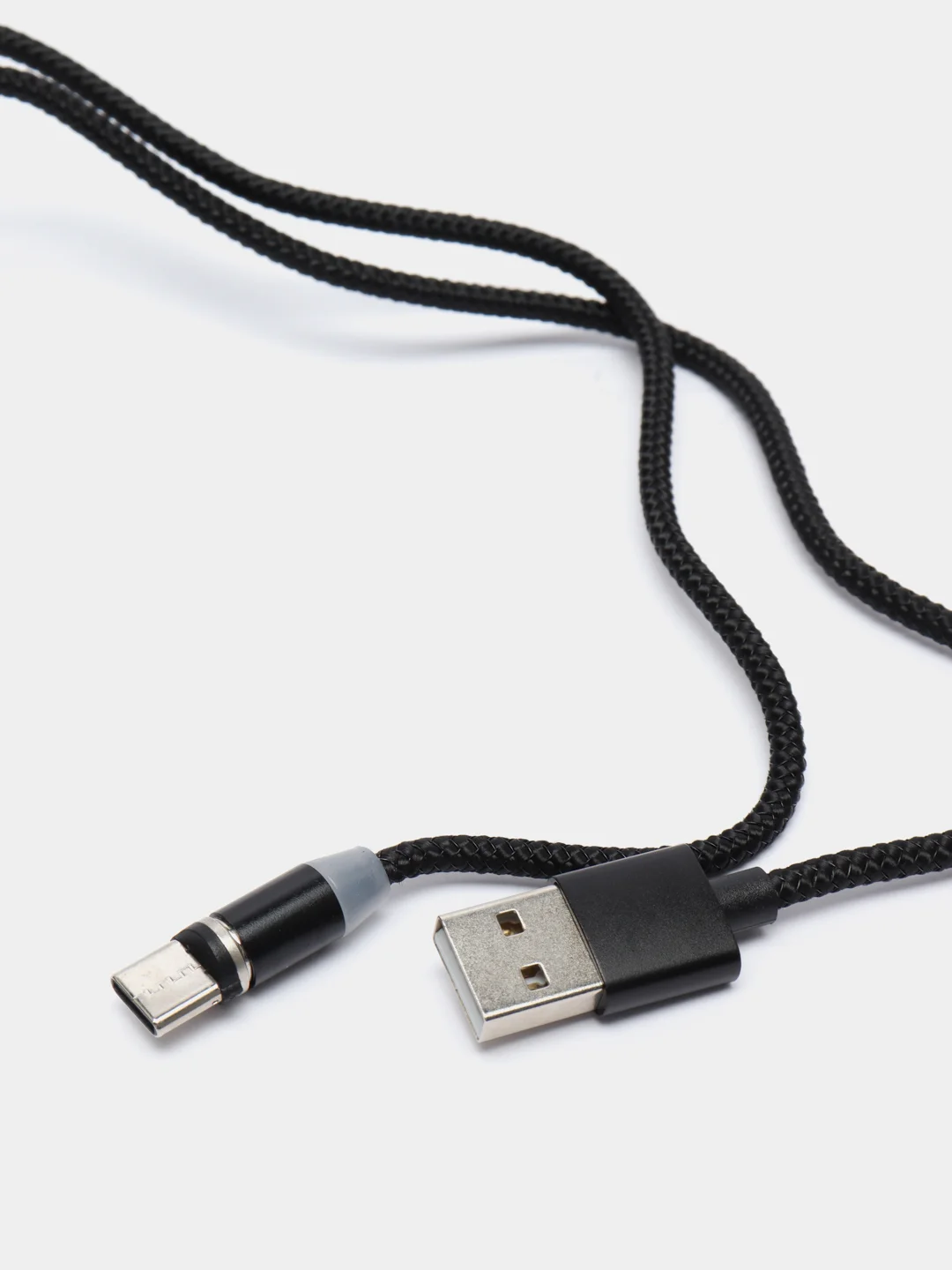 Черный магнитный кабель microUSB, type-C, Lightning