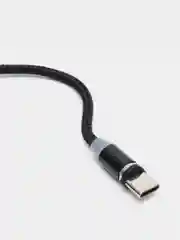 Черный магнитный кабель microUSB, type-C, Lightning