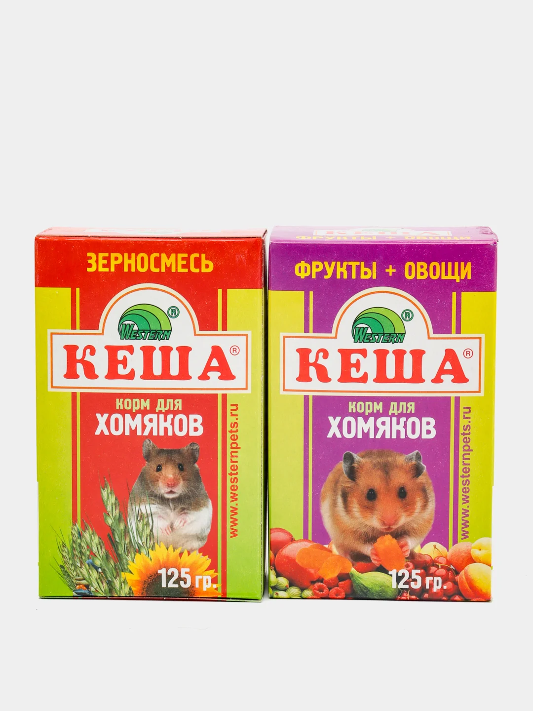 Корм для хомяков "Кеша" Ассорти 4*125 г, 4 вида корма для хомяков