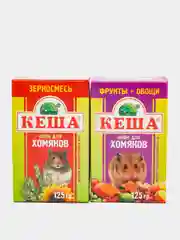 Корм для хомяков "Кеша" Ассорти 4*125 г, 4 вида корма для хомяков
