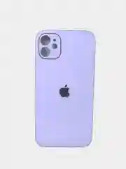 Лавандовый чехол силиконовый со стеклянной панелью на Iphone 11