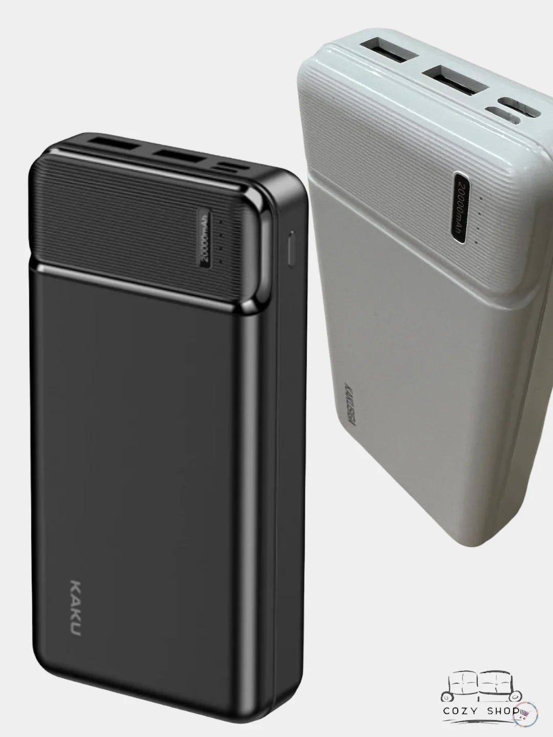 Белый внешний аккумулятор, 20000 mAh