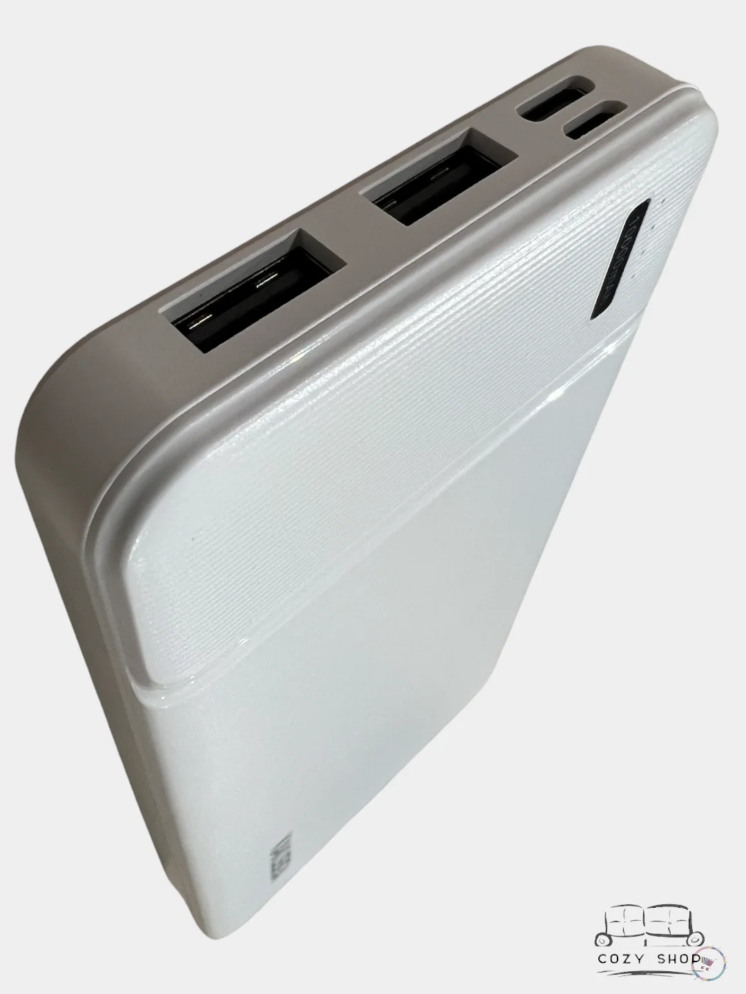 Белый внешний аккумулятор Power Bank, 10000 mAh