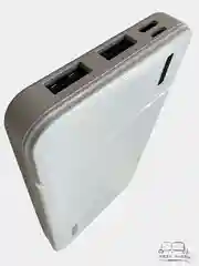 Белый внешний аккумулятор Power Bank, 10000 mAh