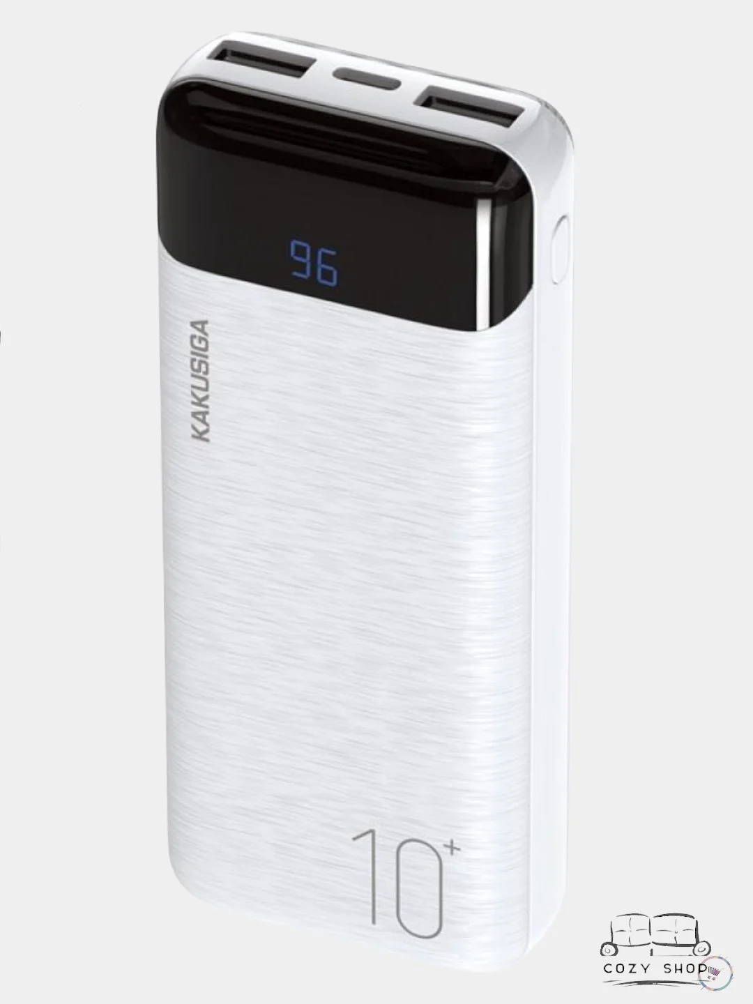 Белый внешний аккумулятор 10000 mAh Power Bank