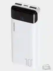 Белый внешний аккумулятор 10000 mAh Power Bank