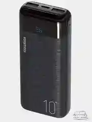 Черный внешний аккумулятор 10000 mAh Power Bank