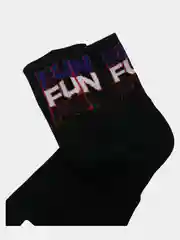 Красный носки с принтом "Fun", подростковые, унисекс