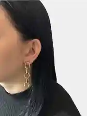 Желтый крупные  женские, золотые серьги