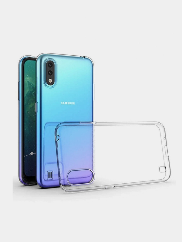 Чехол Samsung A01, прозрачный, силиконовый