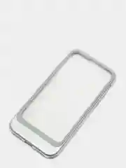 Серебряный прозрачный чехол-бампер (акриловый) для iPhone