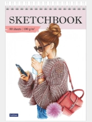Блокнот/Скетчбук/Premium" SketchBook 80л А5 без линовки твердая подложка на гребне