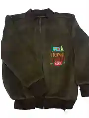 Зеленый детский утепленный костюм флисовый