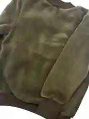Зеленый детский утепленный костюм флисовый