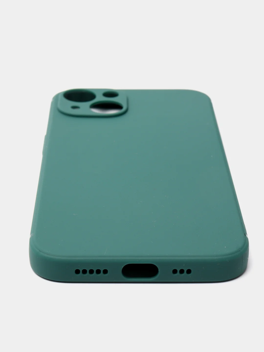 Тёмно-зелёный матовый силиконовый чехол для iPhone 13, 13 mini, 13 Pro, 13 Pro Max