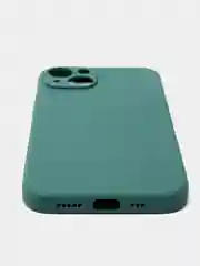 Тёмно-зелёный матовый силиконовый чехол для iPhone 13, 13 mini, 13 Pro, 13 Pro Max