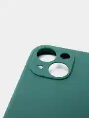 Тёмно-зелёный матовый силиконовый чехол для iPhone 13, 13 mini, 13 Pro, 13 Pro Max