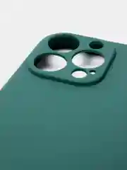 Тёмно-зелёный матовый силиконовый чехол для iPhone 13, 13 mini, 13 Pro, 13 Pro Max