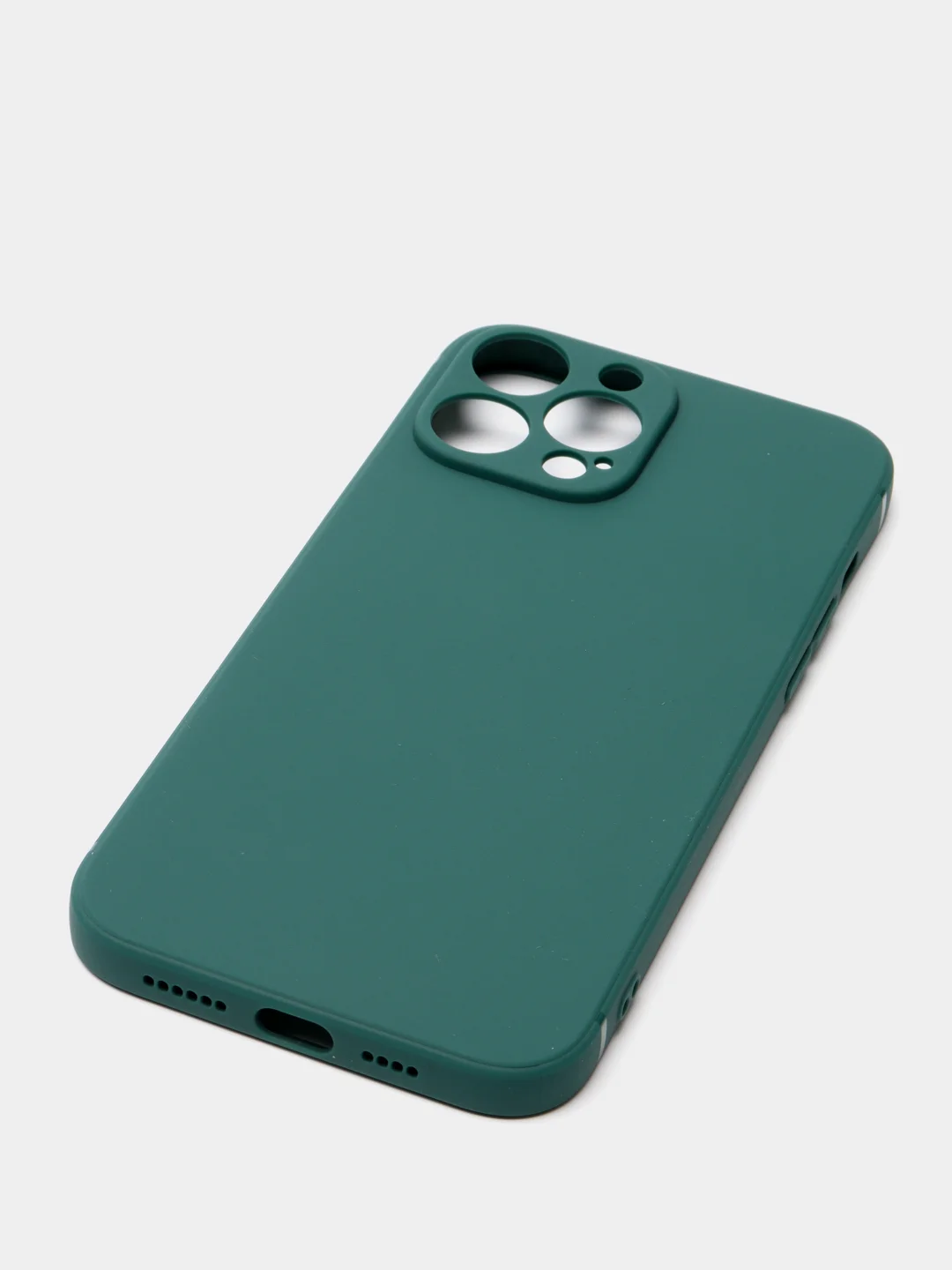 Тёмно-зелёный матовый силиконовый чехол для iPhone 13, 13 mini, 13 Pro, 13 Pro Max