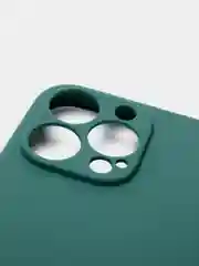 Тёмно-зелёный матовый силиконовый чехол для iPhone 13, 13 mini, 13 Pro, 13 Pro Max