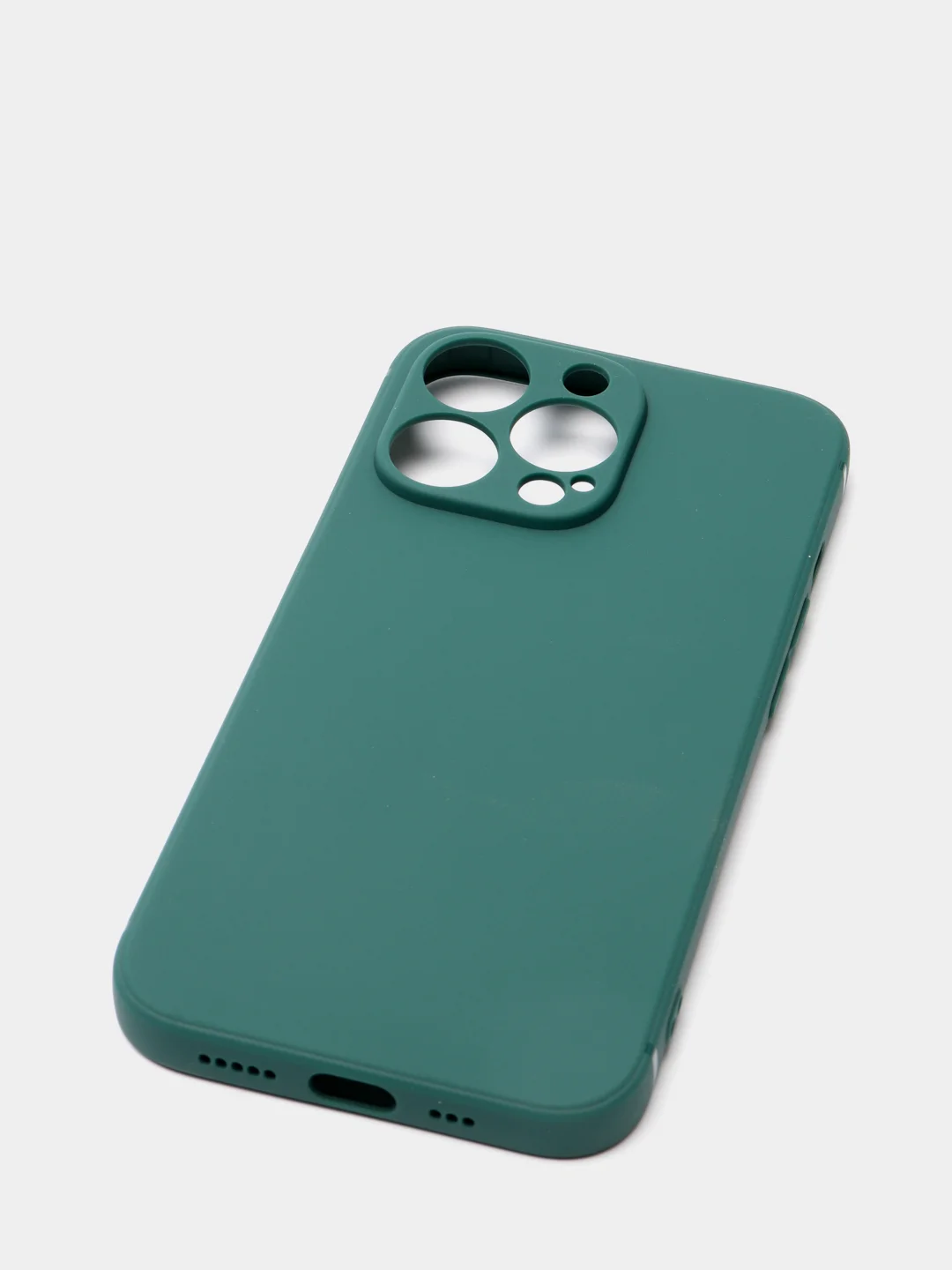 Тёмно-зелёный матовый силиконовый чехол для iPhone 13, 13 mini, 13 Pro, 13 Pro Max