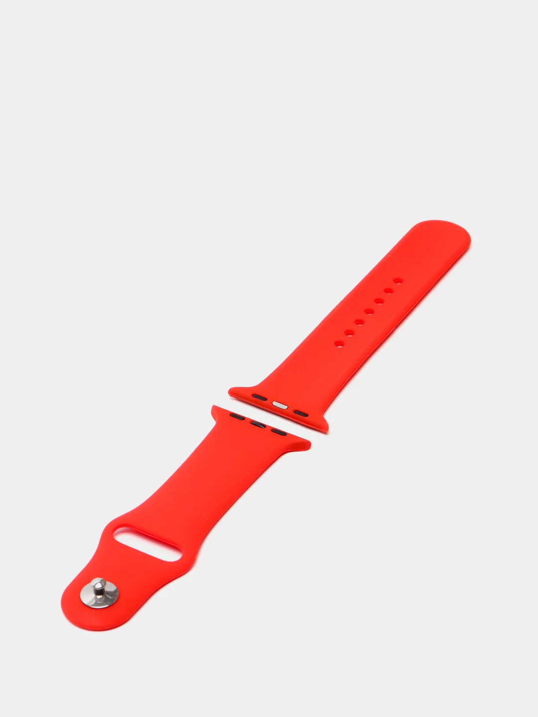Красный ремешок, силиконовый, цветной, для Apple Watch, 38, 40, 42, 44, 45, 49 мм