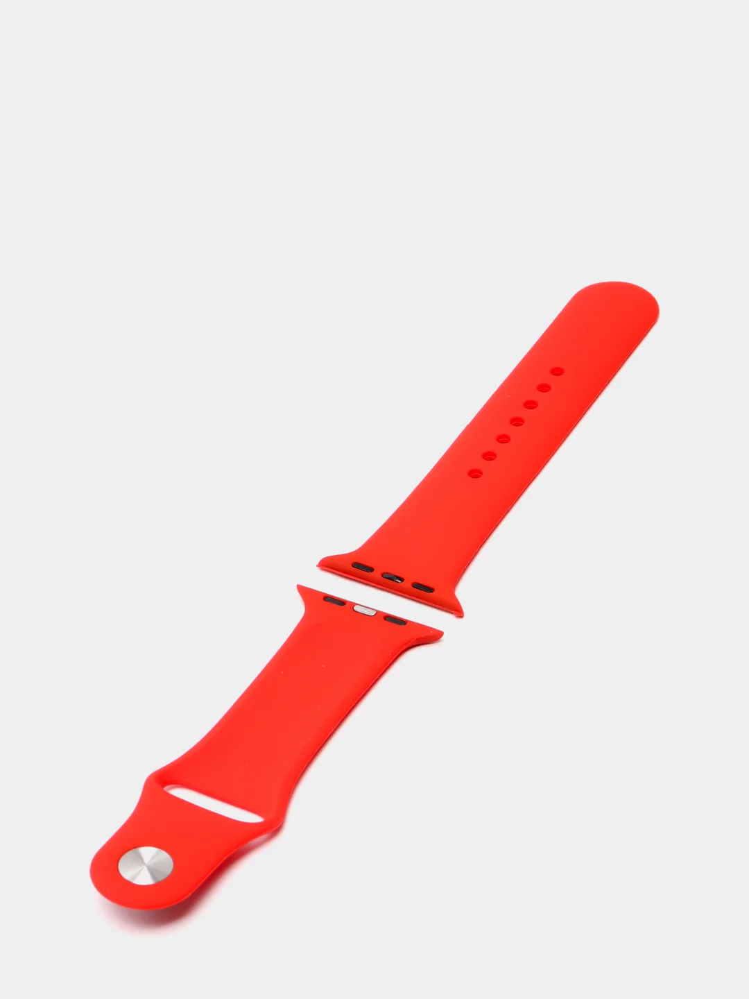 Красный ремешок, силиконовый, цветной, для Apple Watch, 38, 40, 42, 44, 45, 49 мм