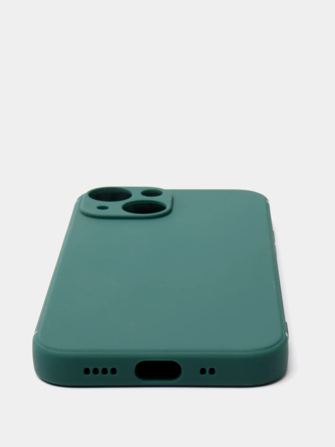Тёмно-зелёный матовый силиконовый чехол для iPhone 13, 13 mini, 13 Pro, 13 Pro Max
