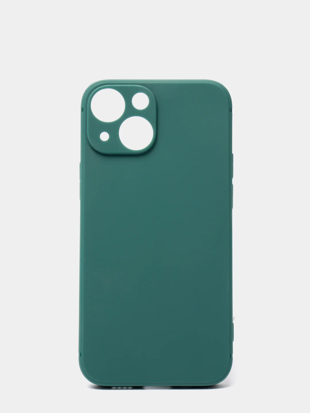 Тёмно-зелёный матовый силиконовый чехол для iPhone 13, 13 mini, 13 Pro, 13 Pro Max