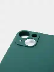 Тёмно-зелёный матовый силиконовый чехол для iPhone 13, 13 mini, 13 Pro, 13 Pro Max