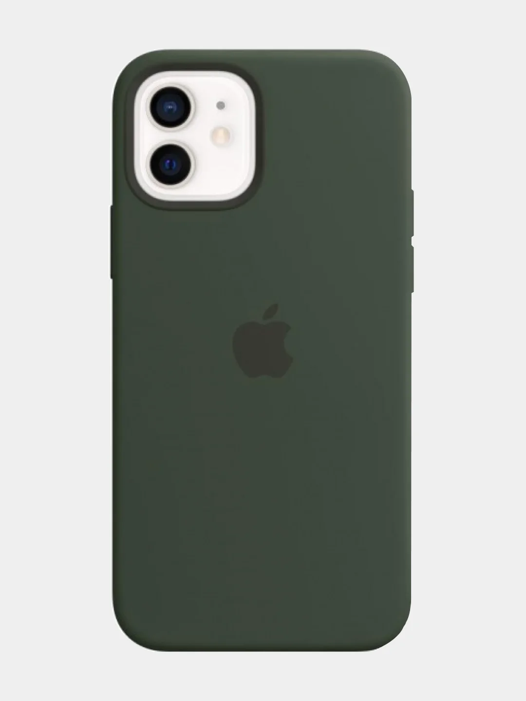 Зелёный хаки чехол Silicon Case на iPhone 11, 12/12 Pro, силиконовый