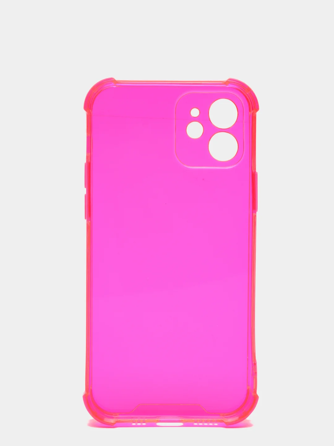 Розовый чехол для iPhone 11, 12/12 Pro, 13 mini, 13, 13 Pro Max, 1,5 мм, неон, разные цвета
