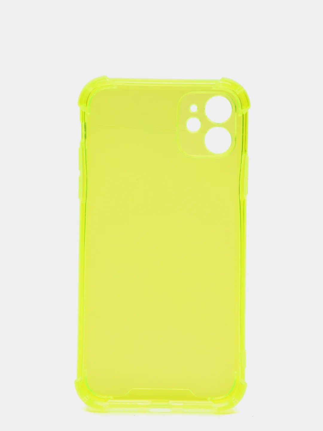 Желтый чехол для iPhone 11, 12/12 Pro, 13 mini, 13, 13 Pro Max, 1,5 мм, неон, разные цвета