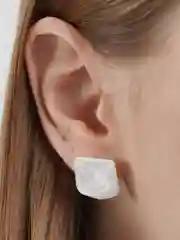 Белый серьги женские с кристаллами