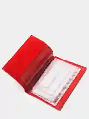 Алый обложка на паспорт, натуральная кожа