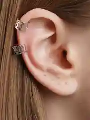Серебряный каффы ажурные, набор из двух штук