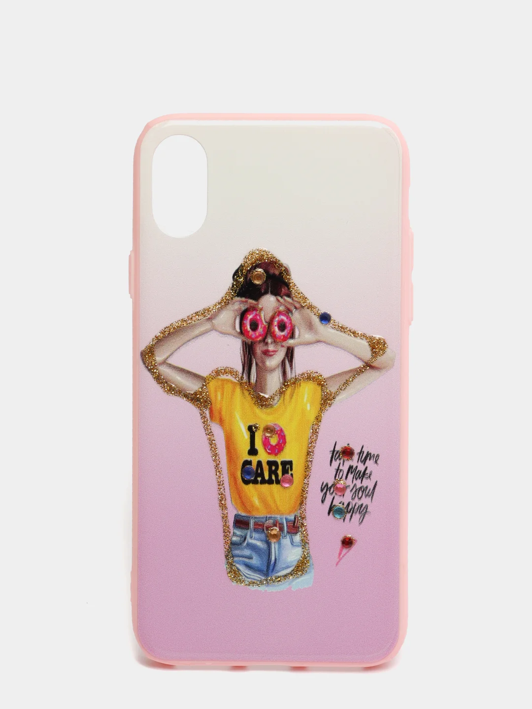Пастельно-коралловый чехол IPhone X, XS