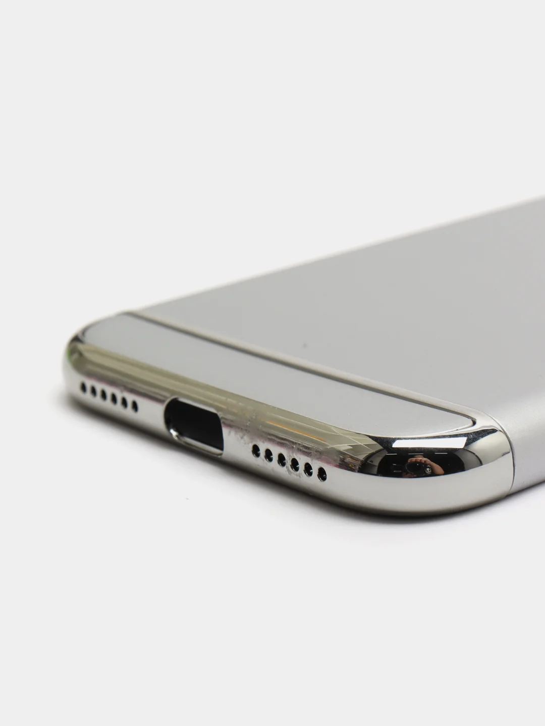 Серебряный чехол IPhone X, XS