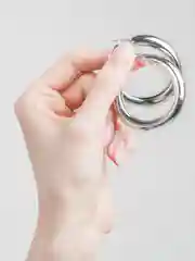 Серебряный серьги-конго круглые, золотистые/серебряные, 2 цвета