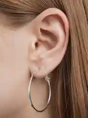 Серебряный серьги-кольца