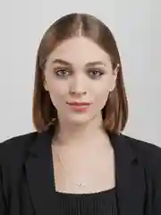Золотой набор необычных мини-пусетов и колье "Mademoiselle"
