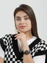 Черный женские часы с магнитным ремешком